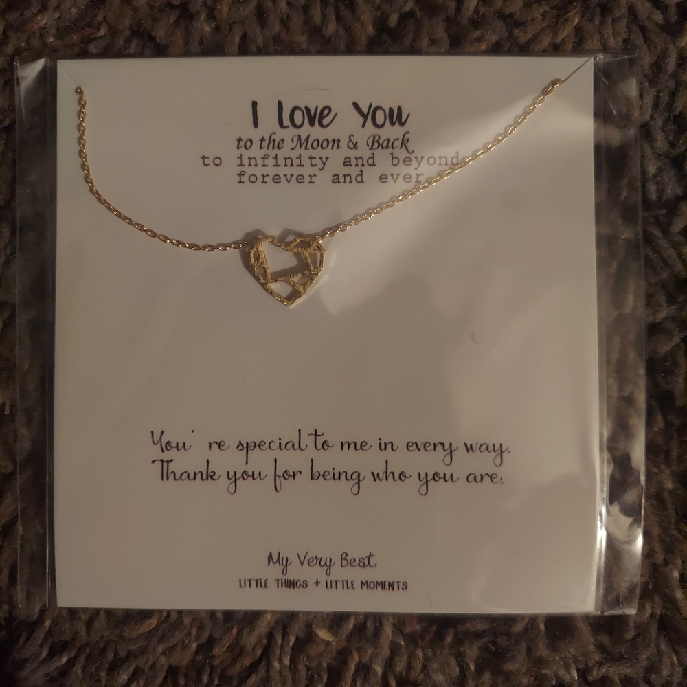 Origami heart necklace